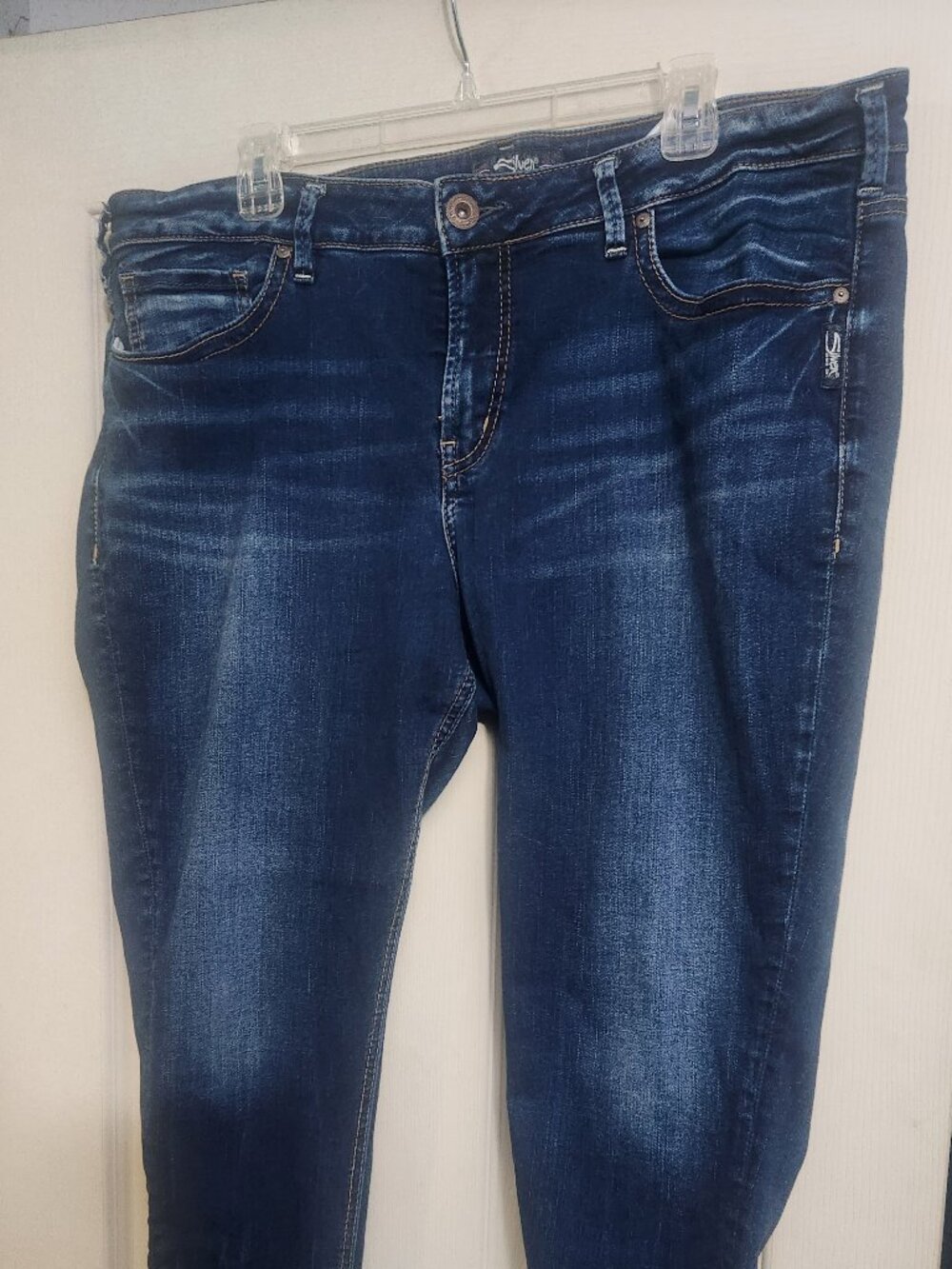 Silver Skinny Crop jeans